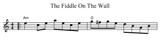 The Fiddle On The Wall - staff notation