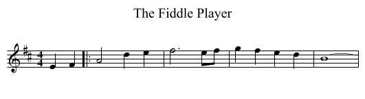 The Fiddle Player - staff notation