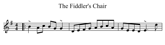 The Fiddler's Chair - staff notation