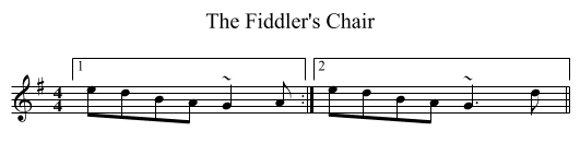 The Fiddler's Chair - staff notation