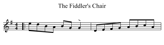 The Fiddler's Chair - staff notation