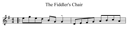 The Fiddler's Chair - staff notation