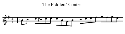 The Fiddlers' Contest - staff notation