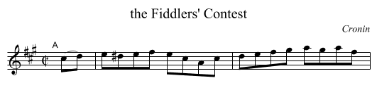 the Fiddlers' Contest - staff notation