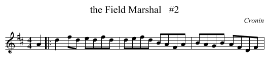 the Field Marshal   #2 - staff notation