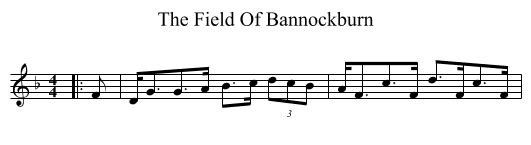 The Field Of Bannockburn - staff notation