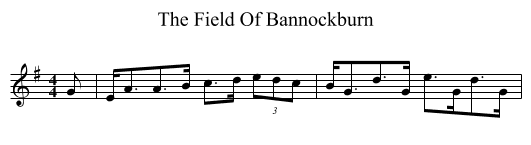 The Field Of Bannockburn - staff notation