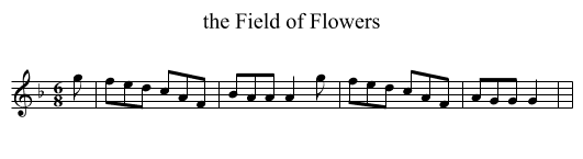 the Field of Flowers - staff notation