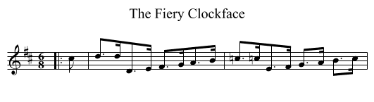 The Fiery Clockface - staff notation