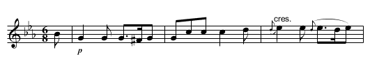 the FIERY CROSS - staff notation