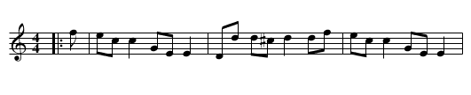 The Fife Hunt - staff notation