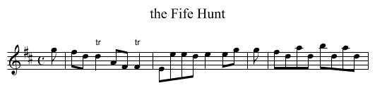 the Fife Hunt - staff notation
