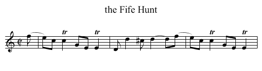 the Fife Hunt - staff notation