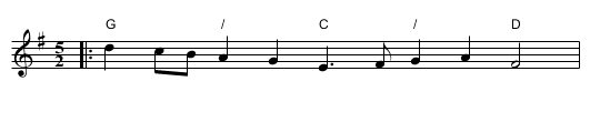 The Fifth Dimension - staff notation