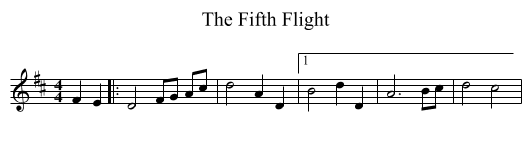 The Fifth Flight - staff notation