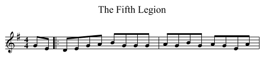 The Fifth Legion - staff notation