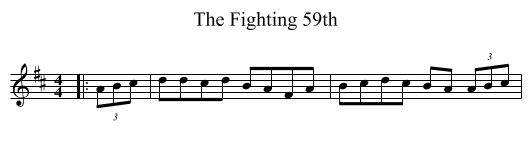 The Fighting 59th - staff notation