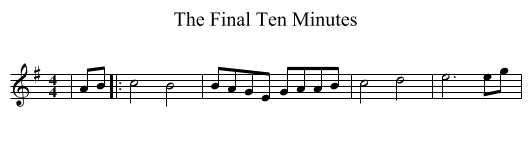 The Final Ten Minutes - staff notation