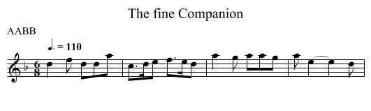 The fine Companion - staff notation