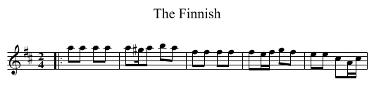 The Finnish - staff notation