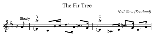 The Fir Tree - staff notation