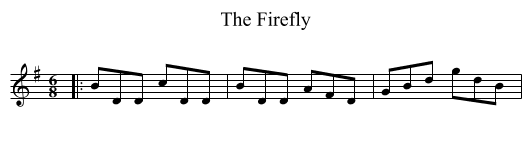 The Firefly - staff notation