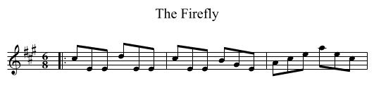 The Firefly - staff notation
