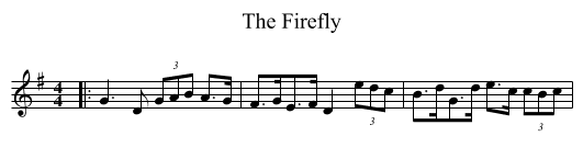 The Firefly - staff notation