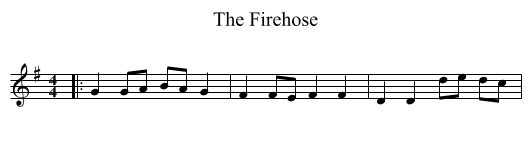 The Firehose - staff notation