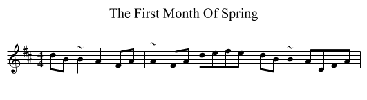 The First Month Of Spring - staff notation