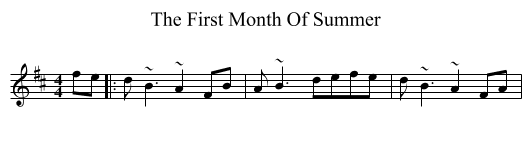 The First Month Of Summer - staff notation