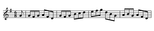 The First Night in America - staff notation