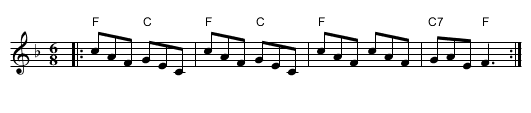 the First of April  (F) - staff notation