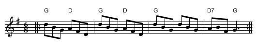 The First of April  (G) - staff notation