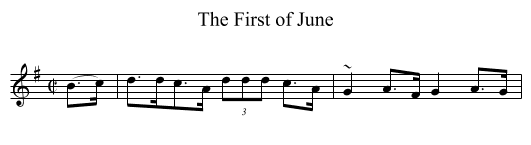 The First of June - staff notation