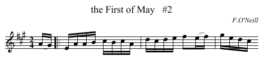 the First of May   #2 - staff notation