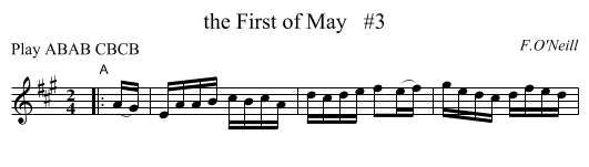 the First of May   #3 - staff notation