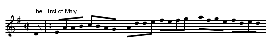 The First of May / The Fairy Hornpipe - staff notation