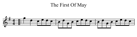 The First Of May - staff notation
