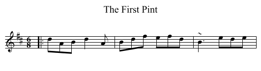 The First Pint - staff notation