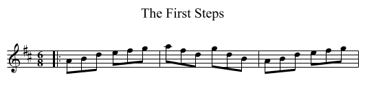 The First Steps - staff notation