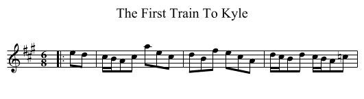 The First Train To Kyle - staff notation