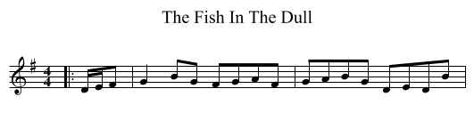 The Fish In The Dull - staff notation