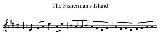 The Fisherman's Island - staff notation