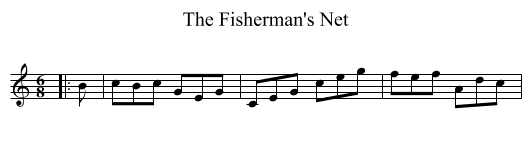 The Fisherman's Net - staff notation