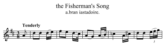 the Fisherman's Song - staff notation