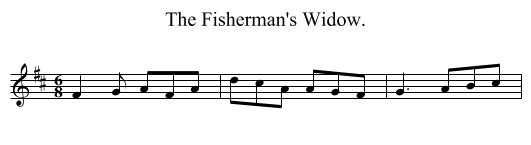 The Fisherman's Widow. - staff notation