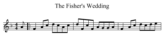 The Fisher's Wedding - staff notation