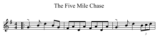 The Five Mile Chase - staff notation