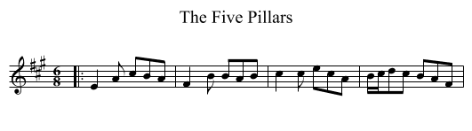 The Five Pillars - staff notation